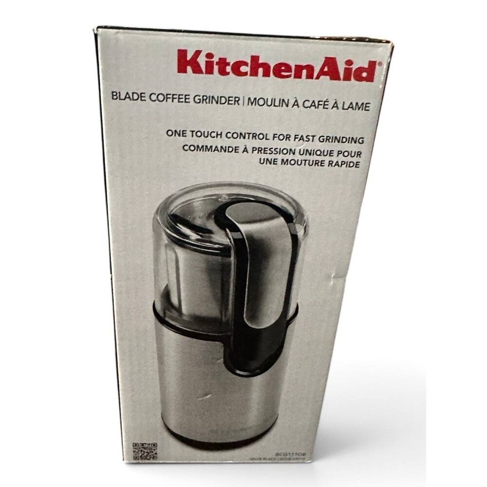 KitchenAid Stainless Steele One Touch Blade Coffee Grinder Model BCG111OB